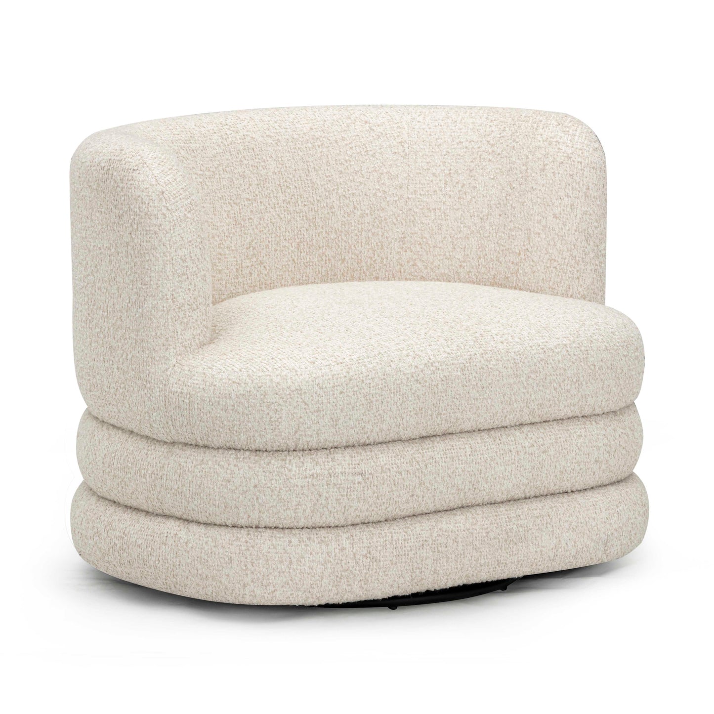 Astor Heavy Performance Boucle Swivel Hotel Lounge Chair Cream by Tov Furniture