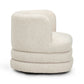 Astor Heavy Performance Boucle Swivel Hotel Lounge Chair Cream by Tov Furniture