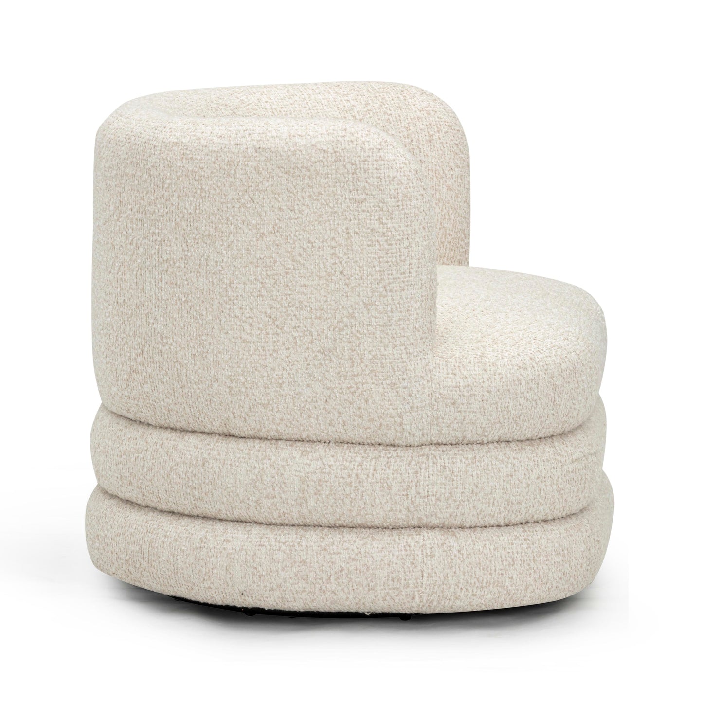 Astor Heavy Performance Boucle Swivel Hotel Lounge Chair Cream by Tov Furniture