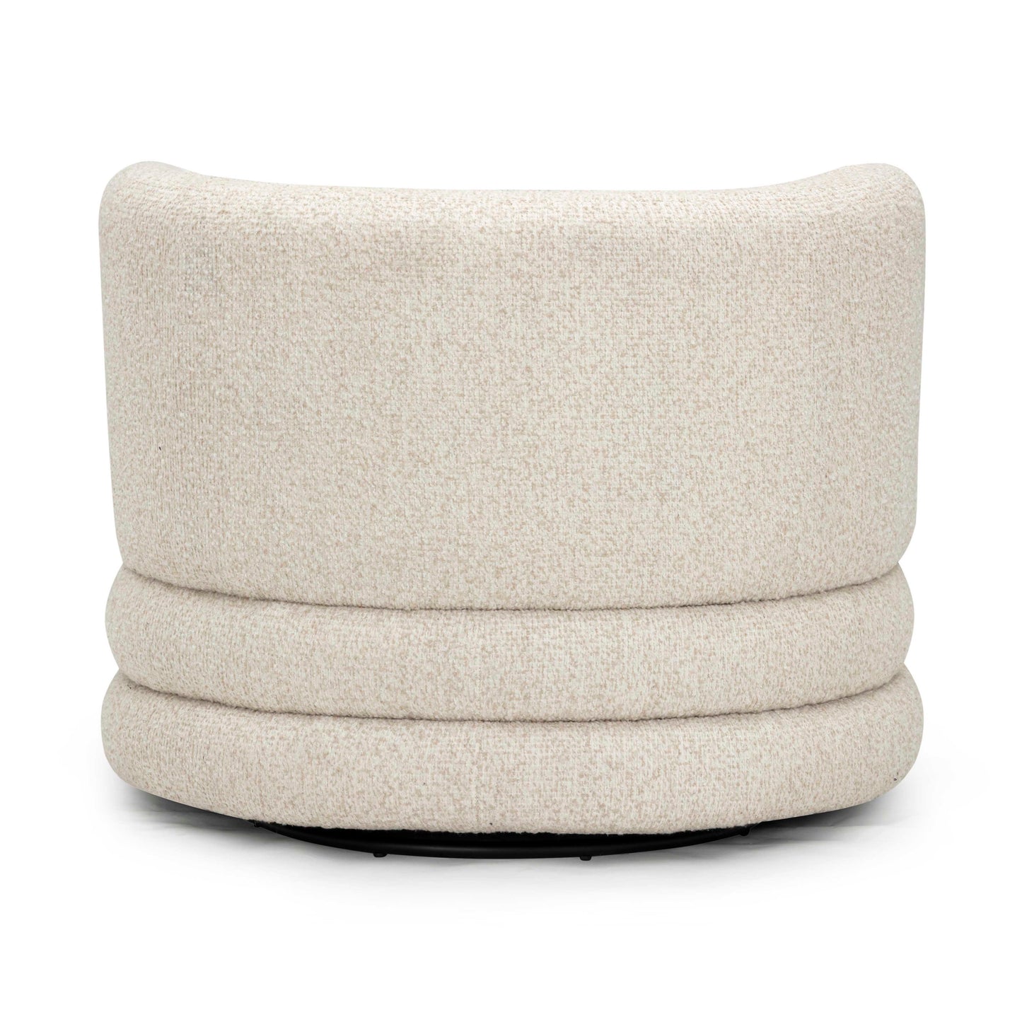 Astor Heavy Performance Boucle Swivel Hotel Lounge Chair Cream by Tov Furniture