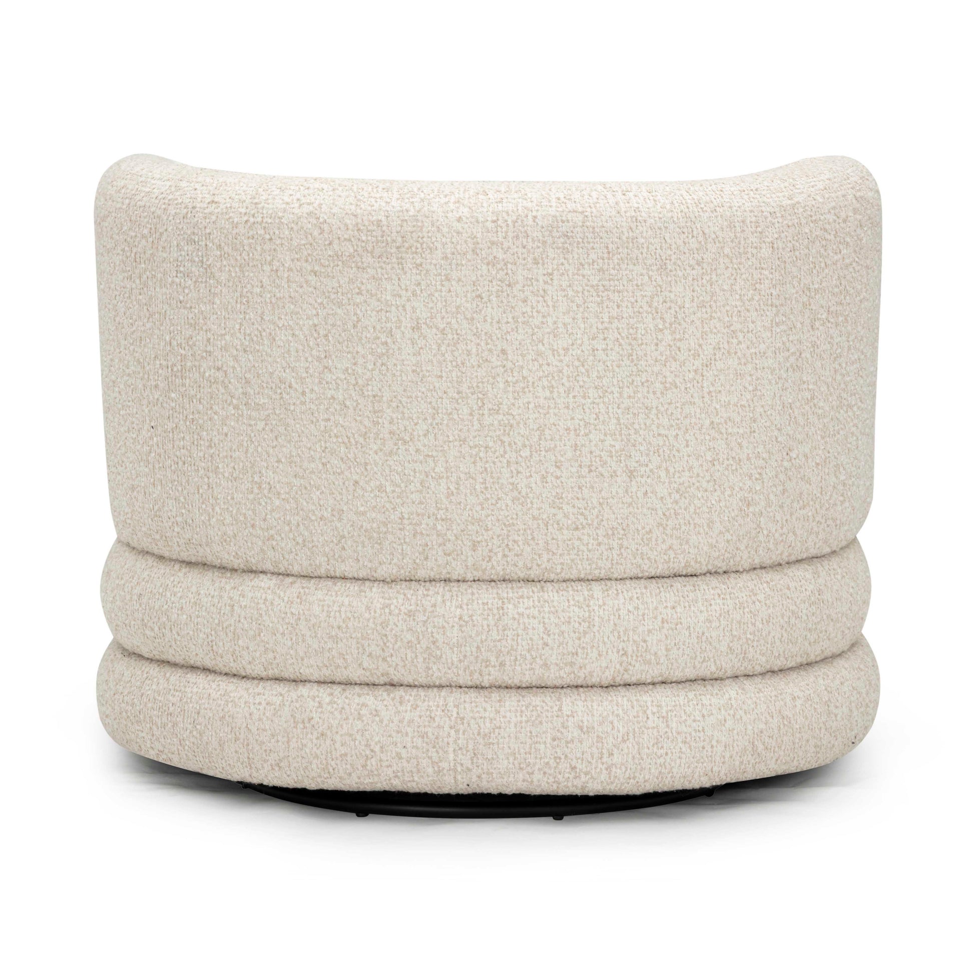 Astor Heavy Performance Boucle Swivel Hotel Lounge Chair Cream by Tov Furniture