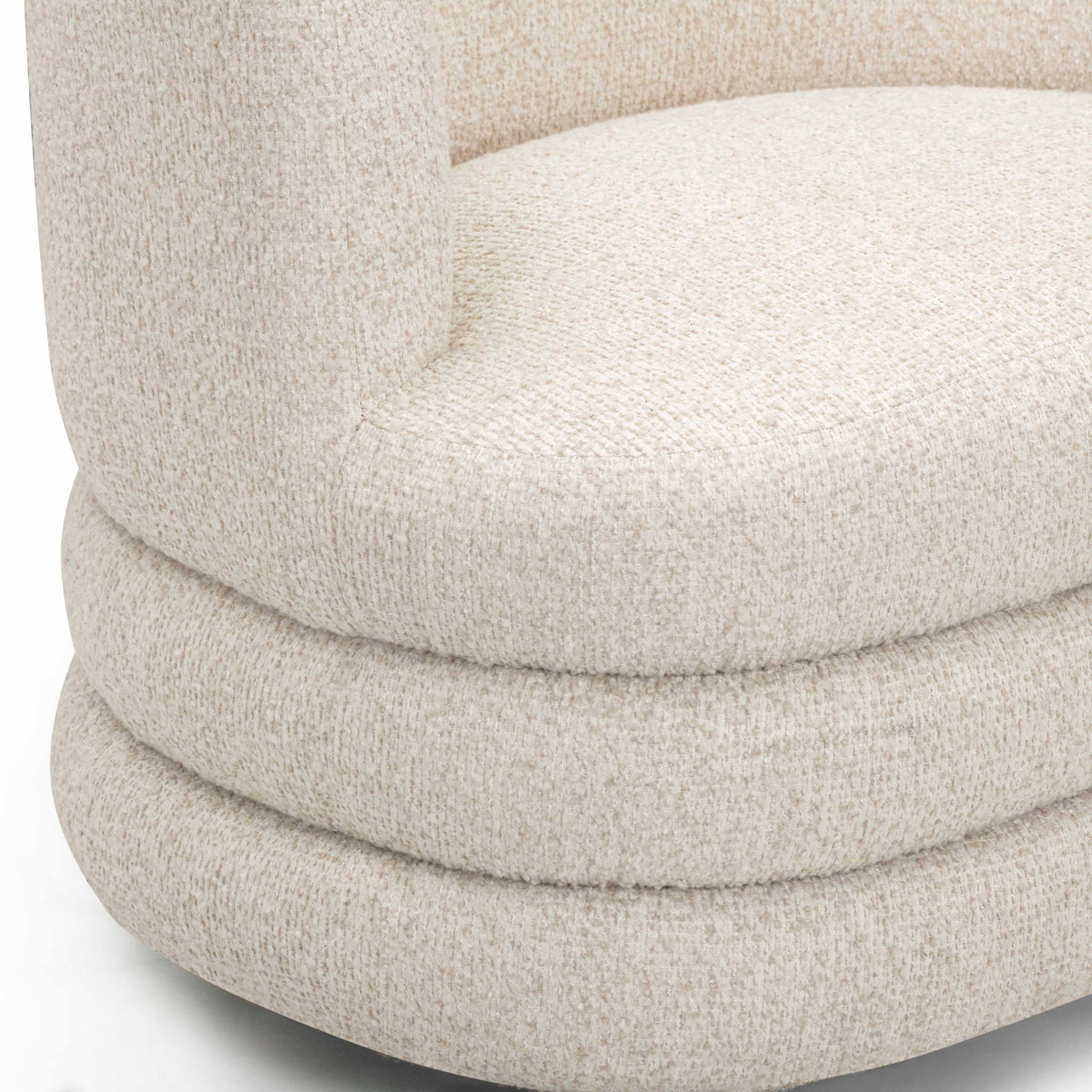 Astor Cream Heavy Performance Boucle Swivel Hotel Lounge Chair by TOV Furniture – photo 6 of 8