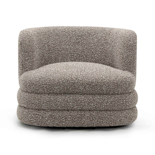 Astor Heavy Performance Boucle Swivel Hotel Lounge Chair Heathered Grey by Tov Furniture