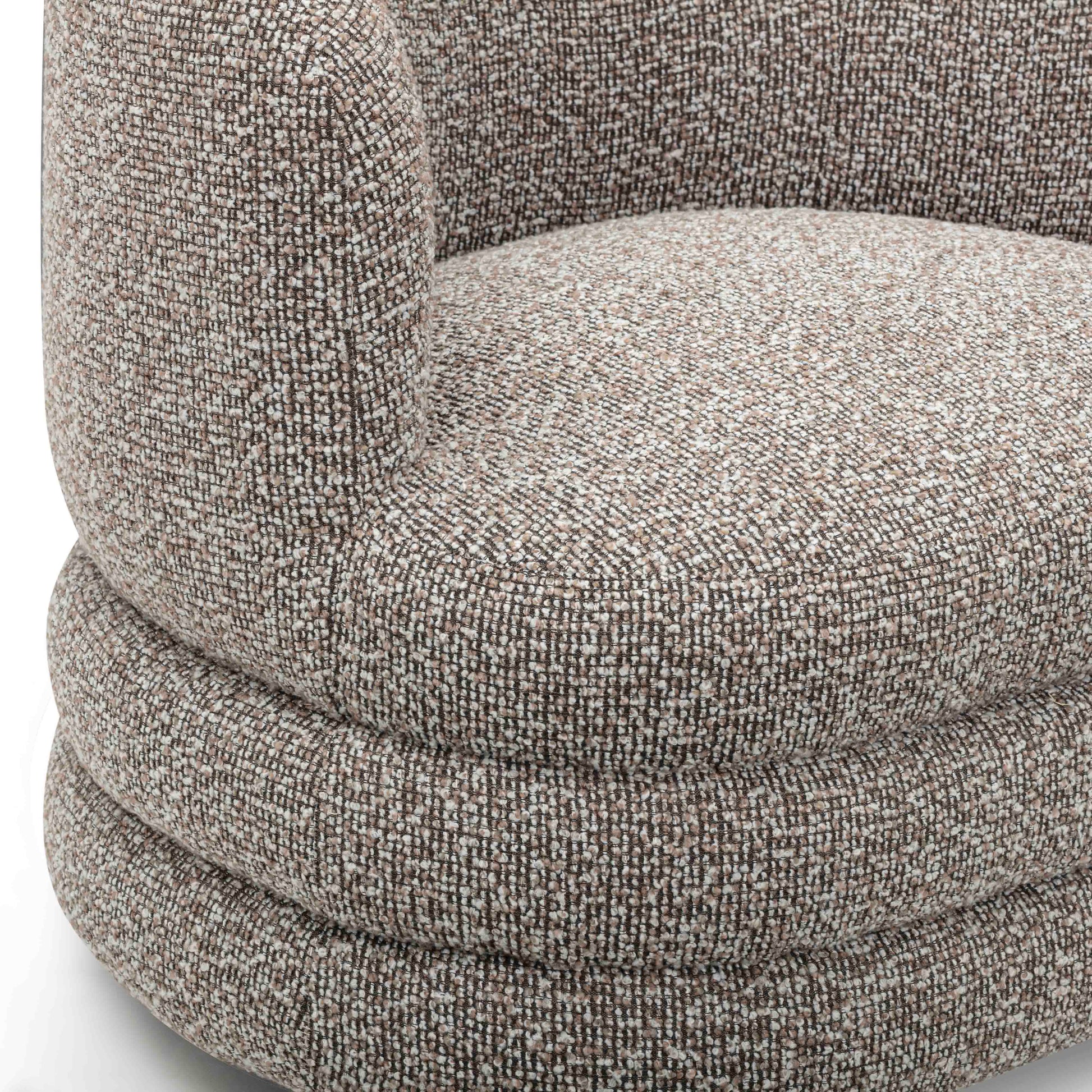 Astor Heavy Performance Boucle Swivel Hotel Lounge Chair Heathered Grey by Tov Furniture