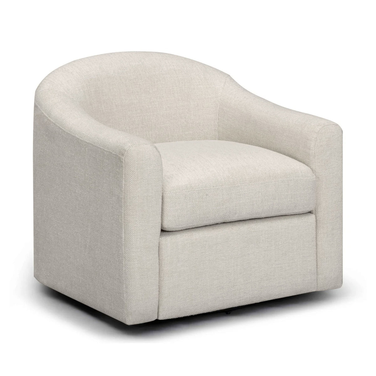 Thao Cream Contract-Grade Basketweave Fabric Swivel Accent Chair by TOV Furniture – photo 1 of 8