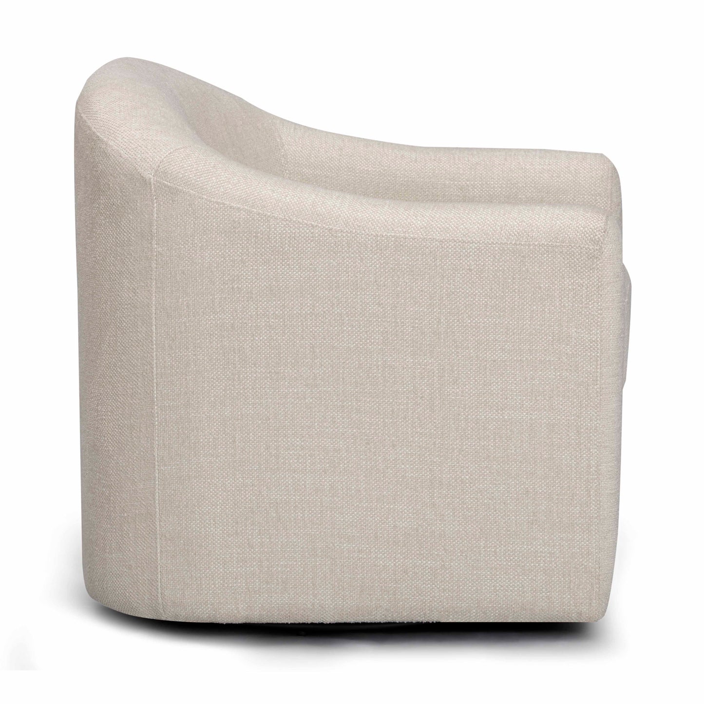 Thao Contract-Grade Basketweave Fabric Swivel Accent Chair Cream by Tov Furniture