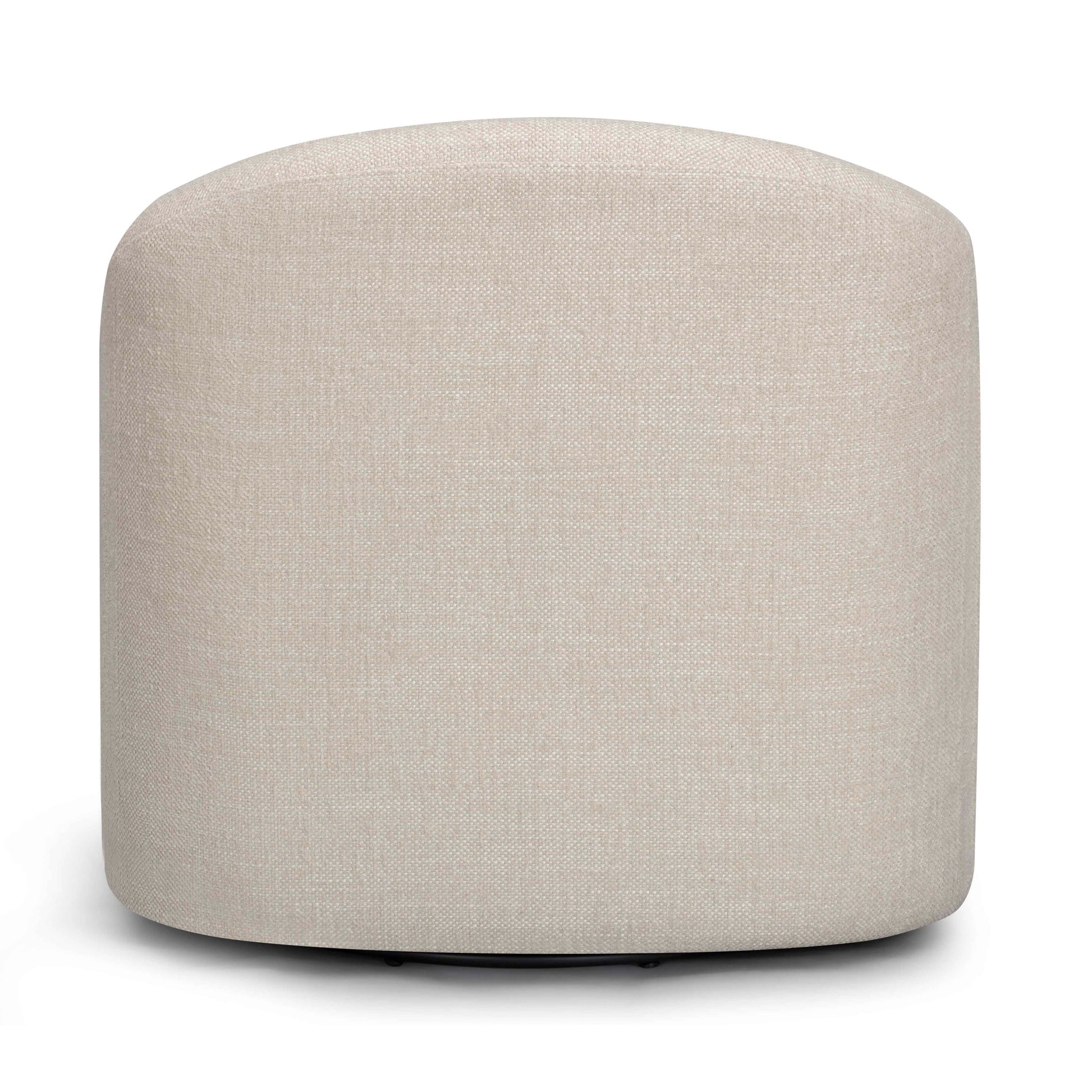 Thao Contract-Grade Basketweave Fabric Swivel Accent Chair Cream by Tov Furniture