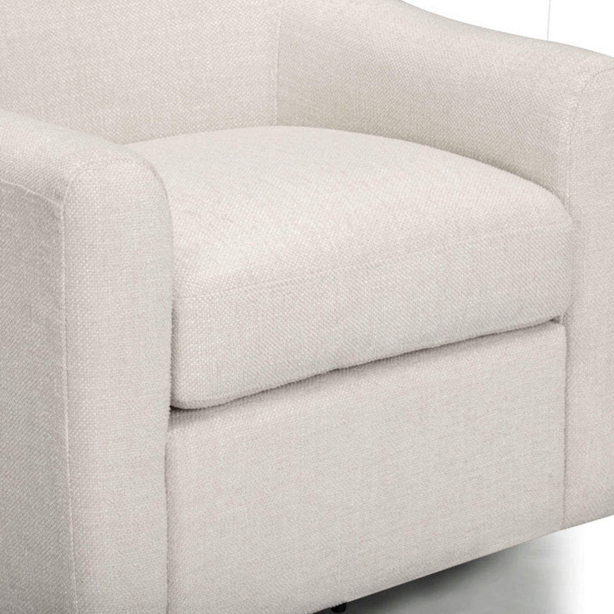 Thao Cream Contract-Grade Basketweave Fabric Swivel Accent Chair by TOV Furniture – photo 6 of 8