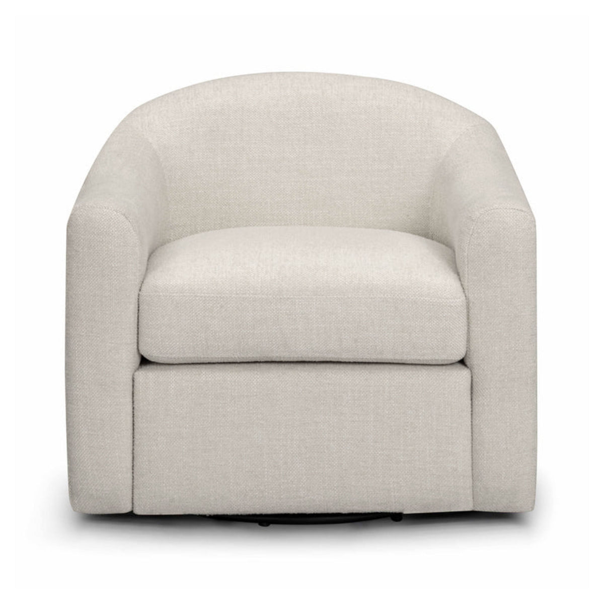 Thao Cream Contract-Grade Basketweave Fabric Swivel Accent Chair by TOV Furniture – photo 3 of 8