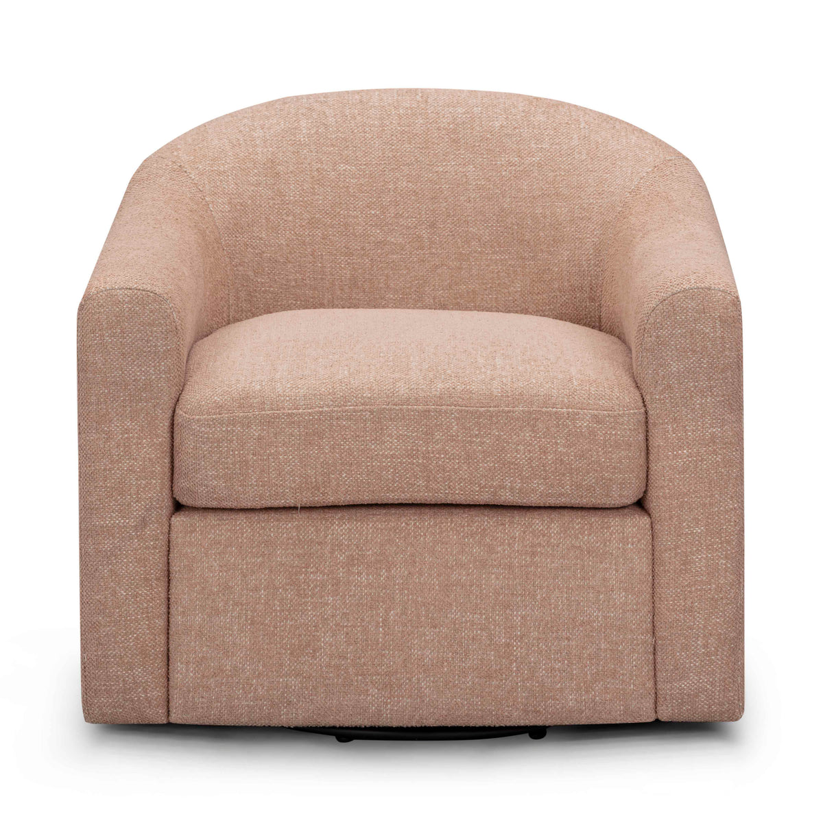 Thao Blush Contract-Grade Basketweave Fabric Swivel Accent Chair by TOV Furniture – photo 3 of 8