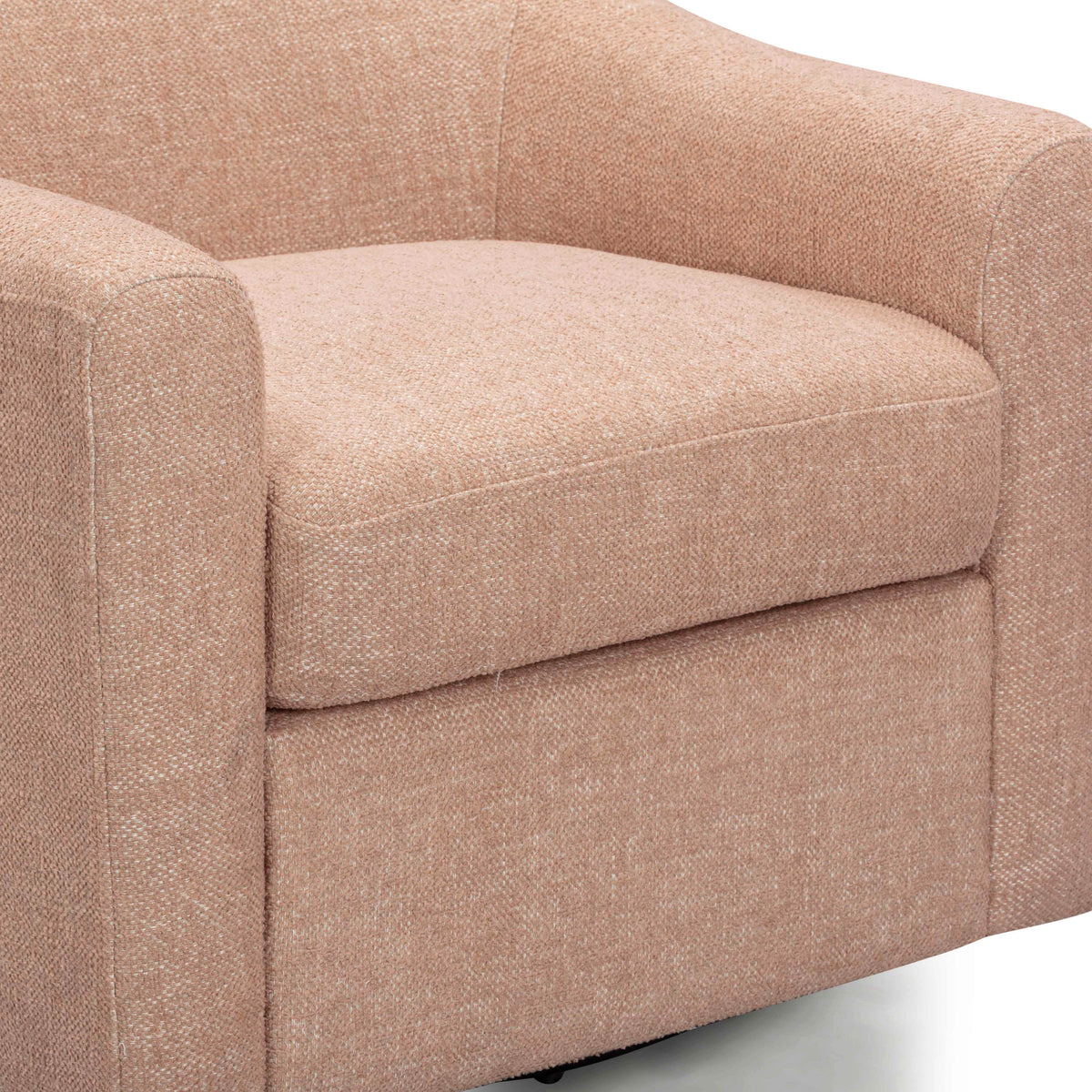 Thao Blush Contract-Grade Basketweave Fabric Swivel Accent Chair by TOV Furniture – photo 6 of 8