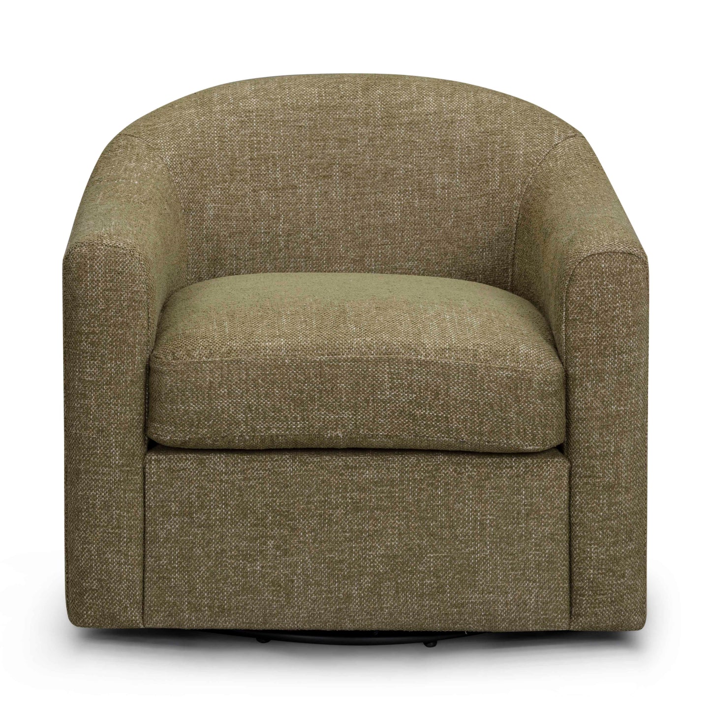 Thao Contract-Grade Basketweave Fabric Swivel Accent Chair Green by Tov Furniture