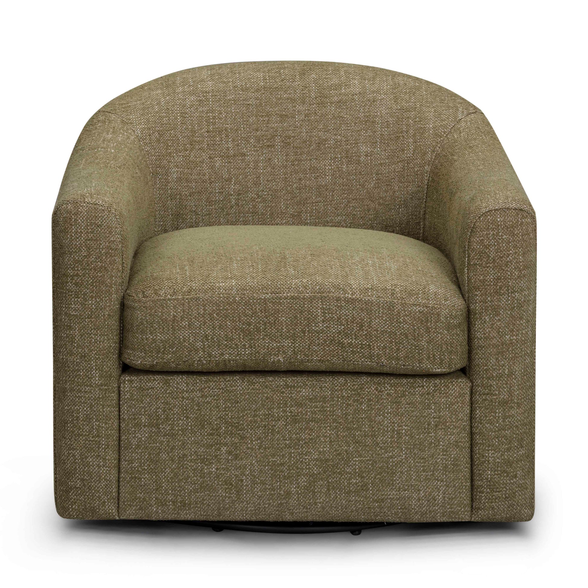 Thao Contract-Grade Basketweave Fabric Swivel Accent Chair Green by Tov Furniture