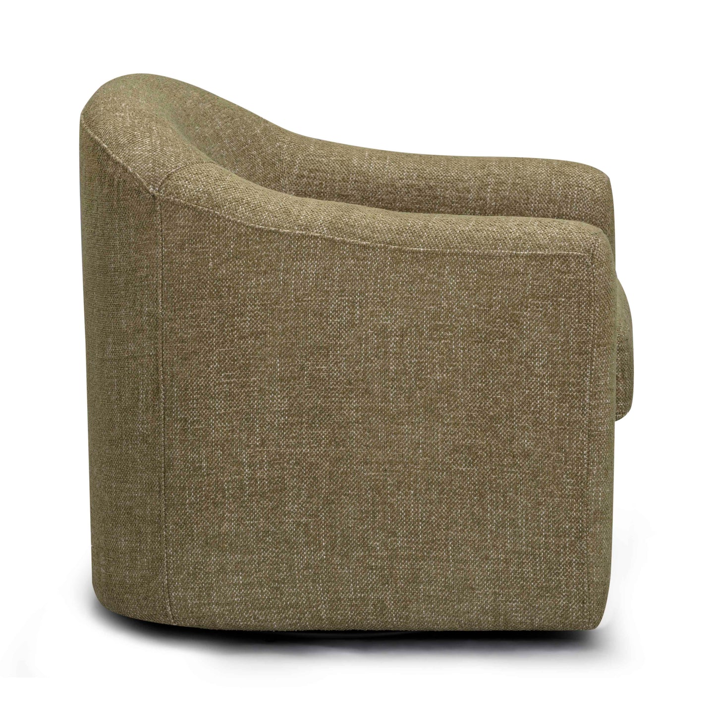 Thao Contract-Grade Basketweave Fabric Swivel Accent Chair Green by Tov Furniture