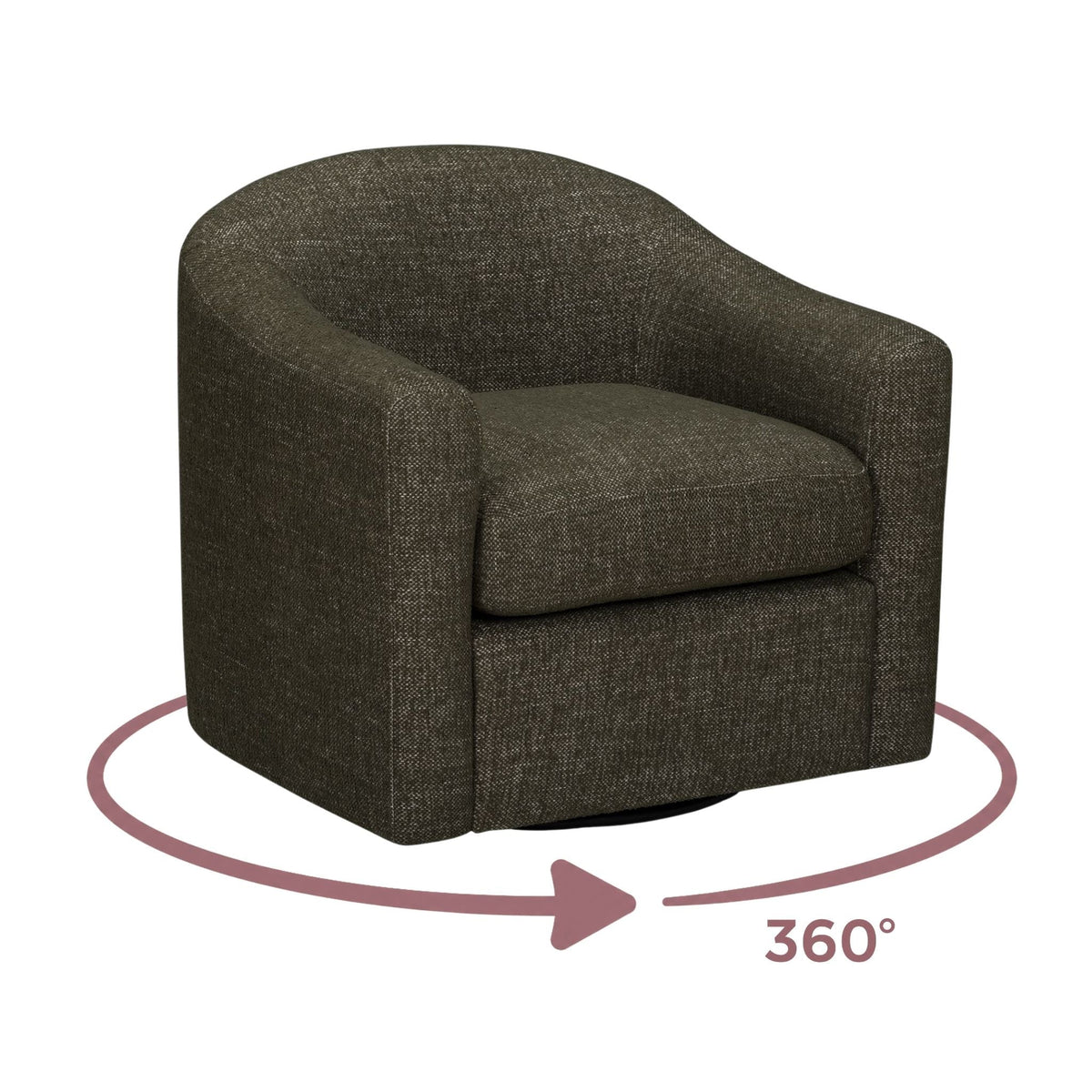 Thao Green Contract-Grade Basketweave Fabric Swivel Accent Chair by TOV Furniture – photo 7 of 8
