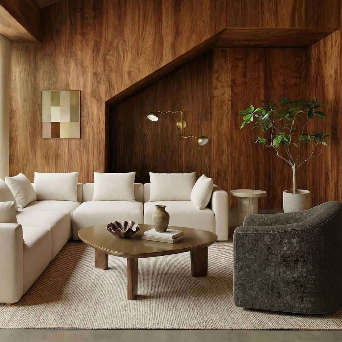 Thao Green Contract-Grade Basketweave Fabric Swivel Accent Chair by TOV Furniture – photo 2 of 8