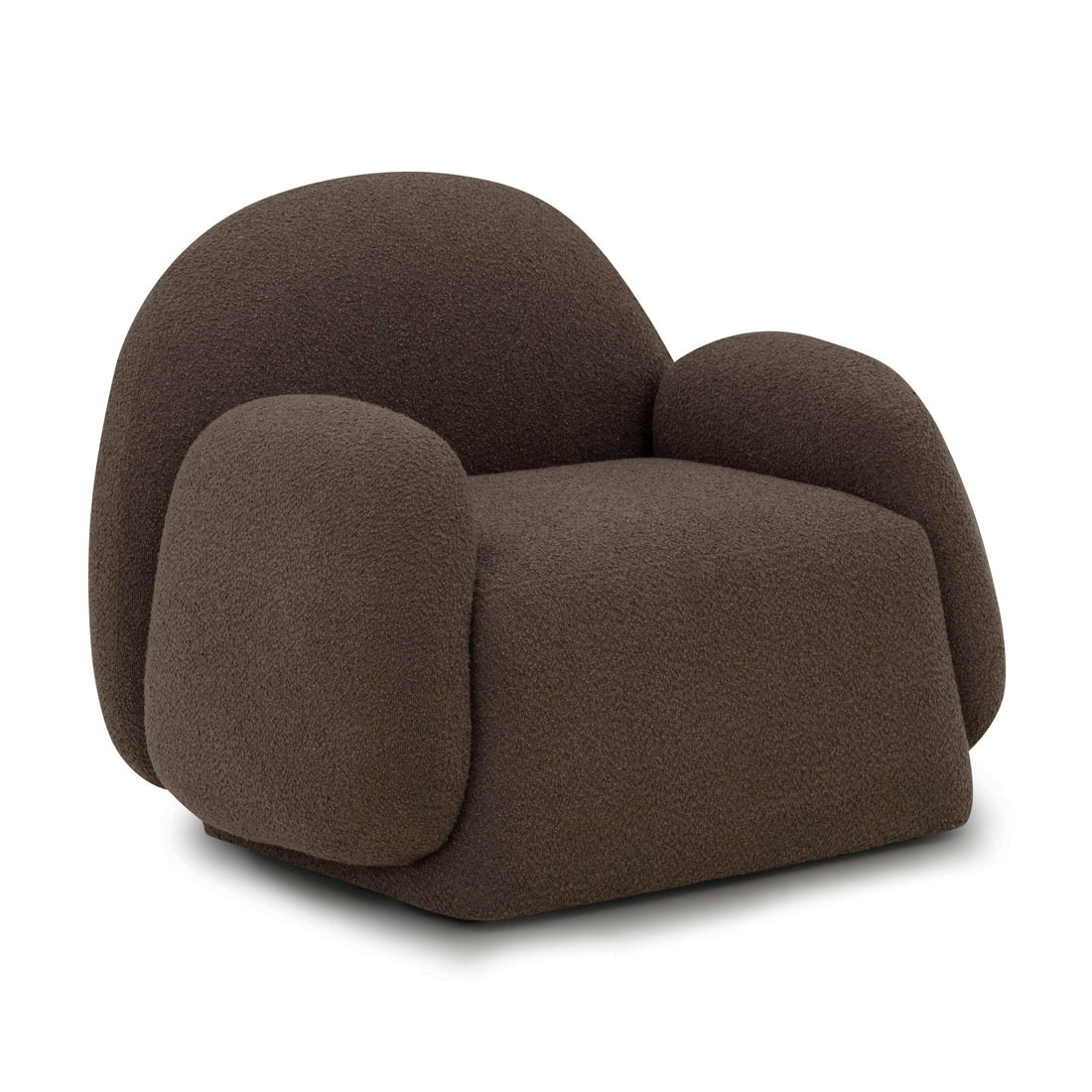 Marius Brown Boucle Accent Chair Brown by Tov Furniture