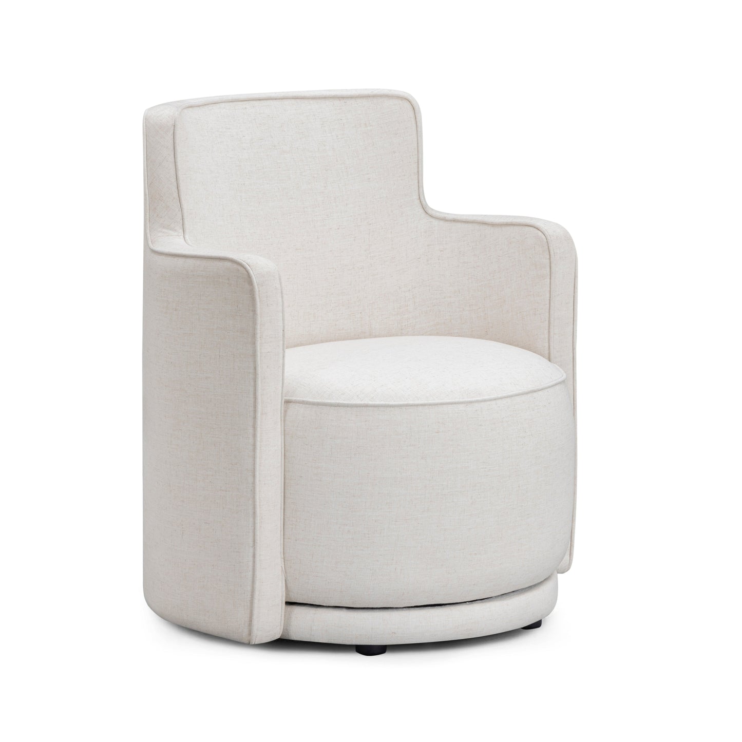 Passe Cream Upcycled Performance Linen Swivel Chair Cream by Tov Furniture