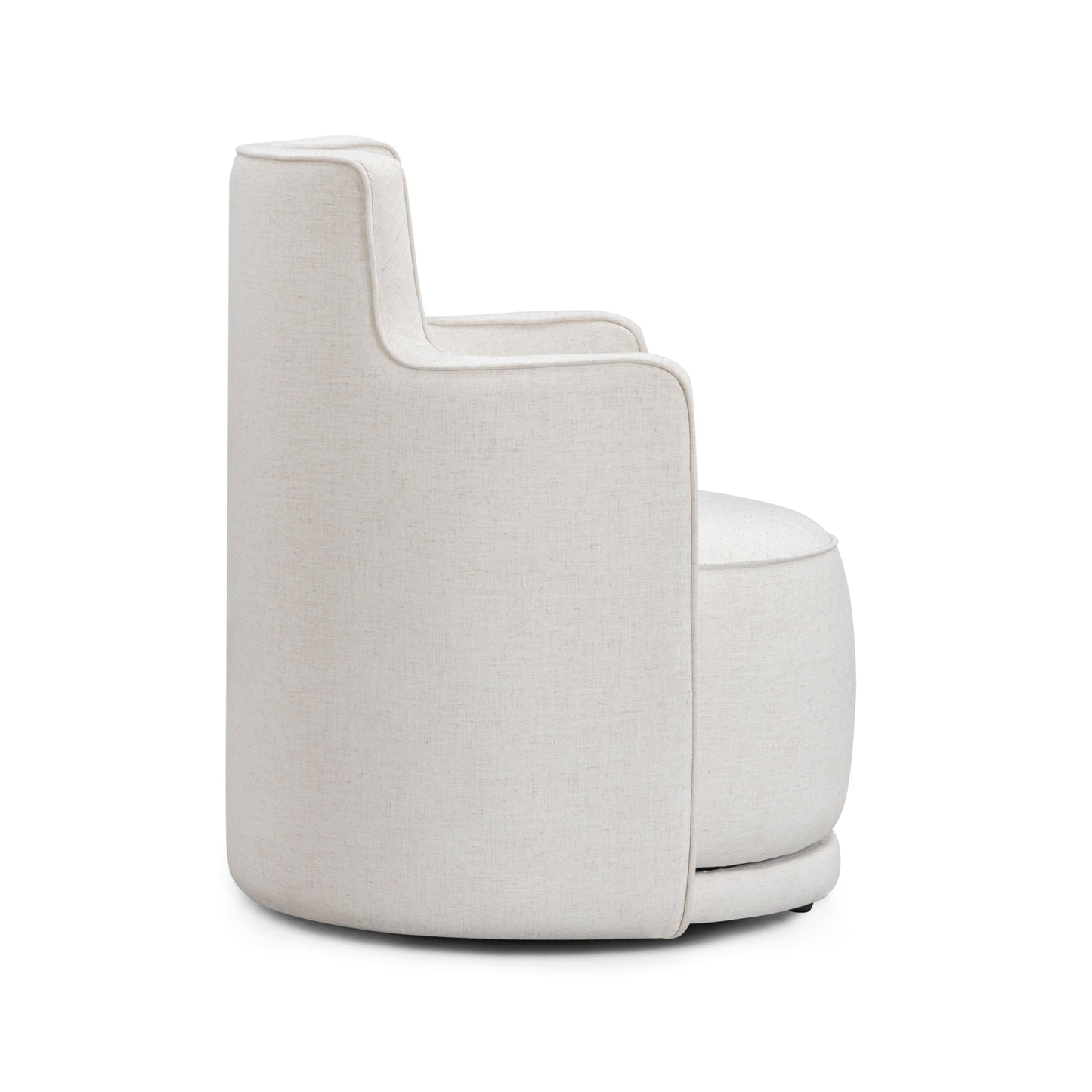 Passe Cream Upcycled Performance Linen Swivel Chair Cream by Tov Furniture