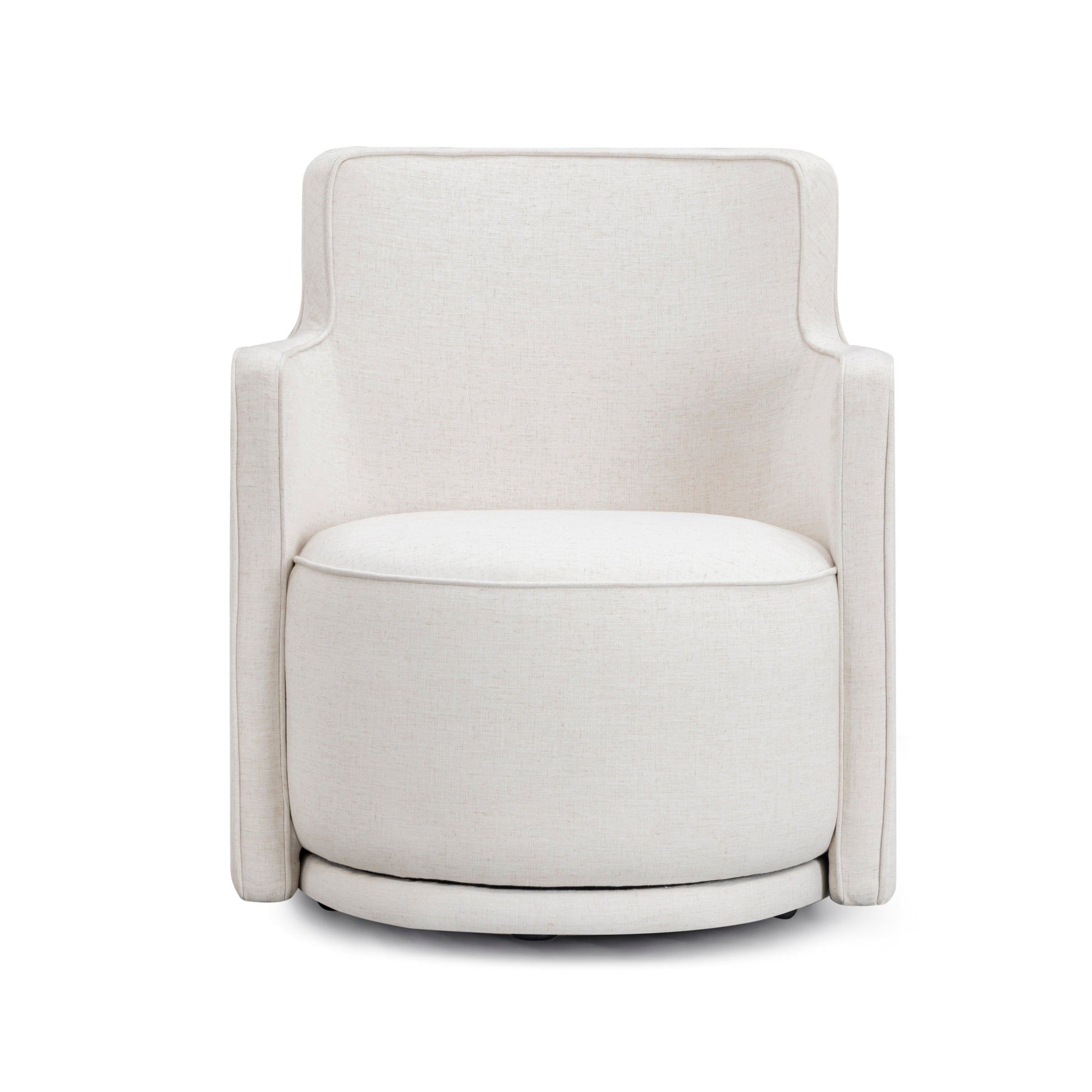 Passe Cream Upcycled Performance Linen Swivel Chair Cream by Tov Furniture
