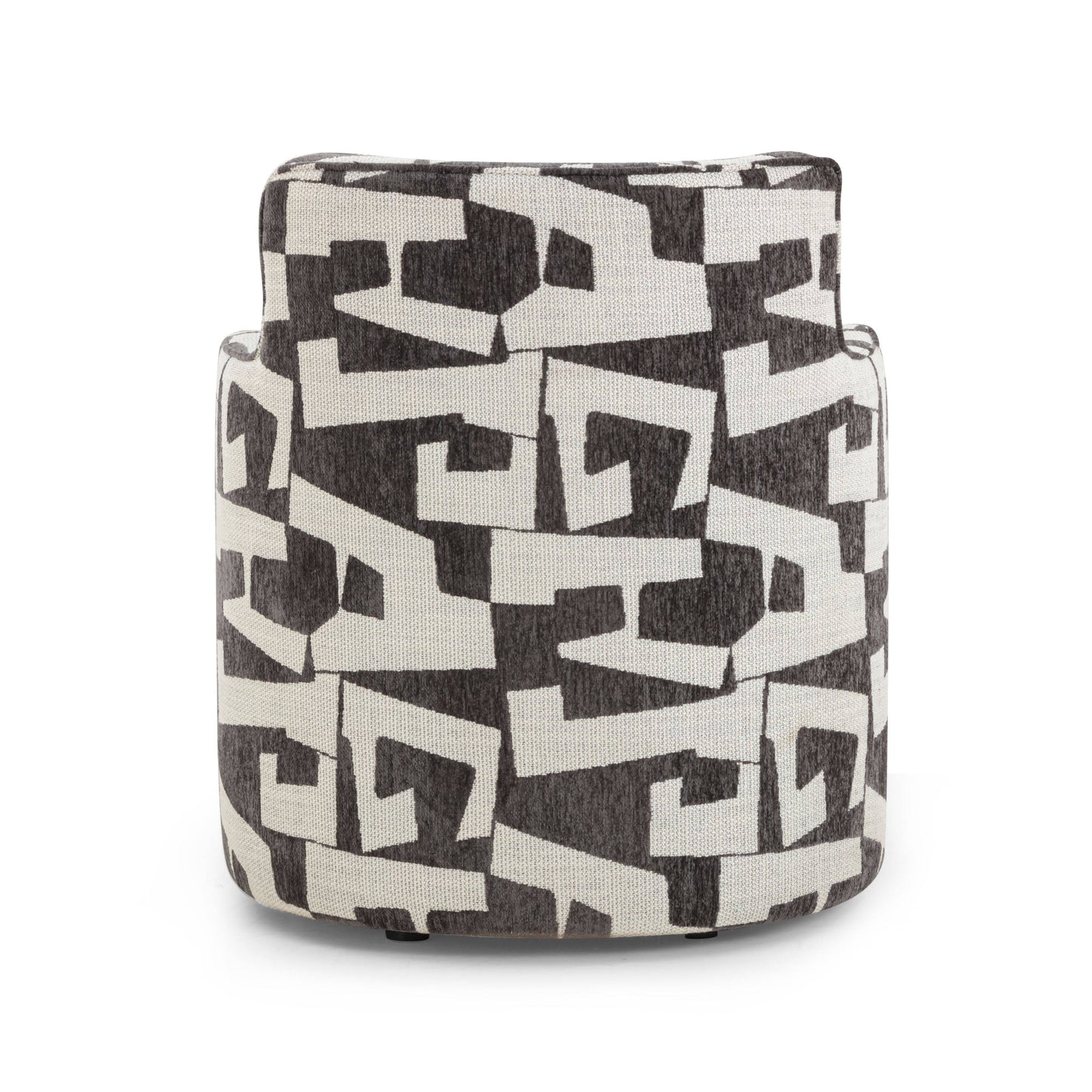 Passe Black Performance Jacquard Swivel Chair Black by Tov Furniture