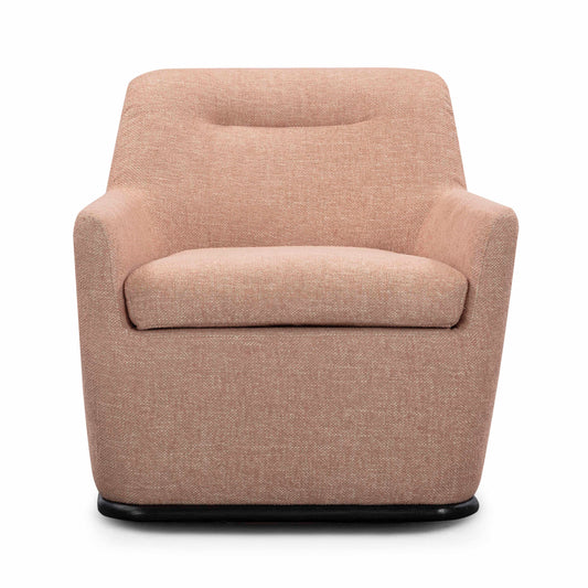 Mado Peach Textured Contract-Grade Fabric Swivel Accent Chair Peach by Tov Furniture