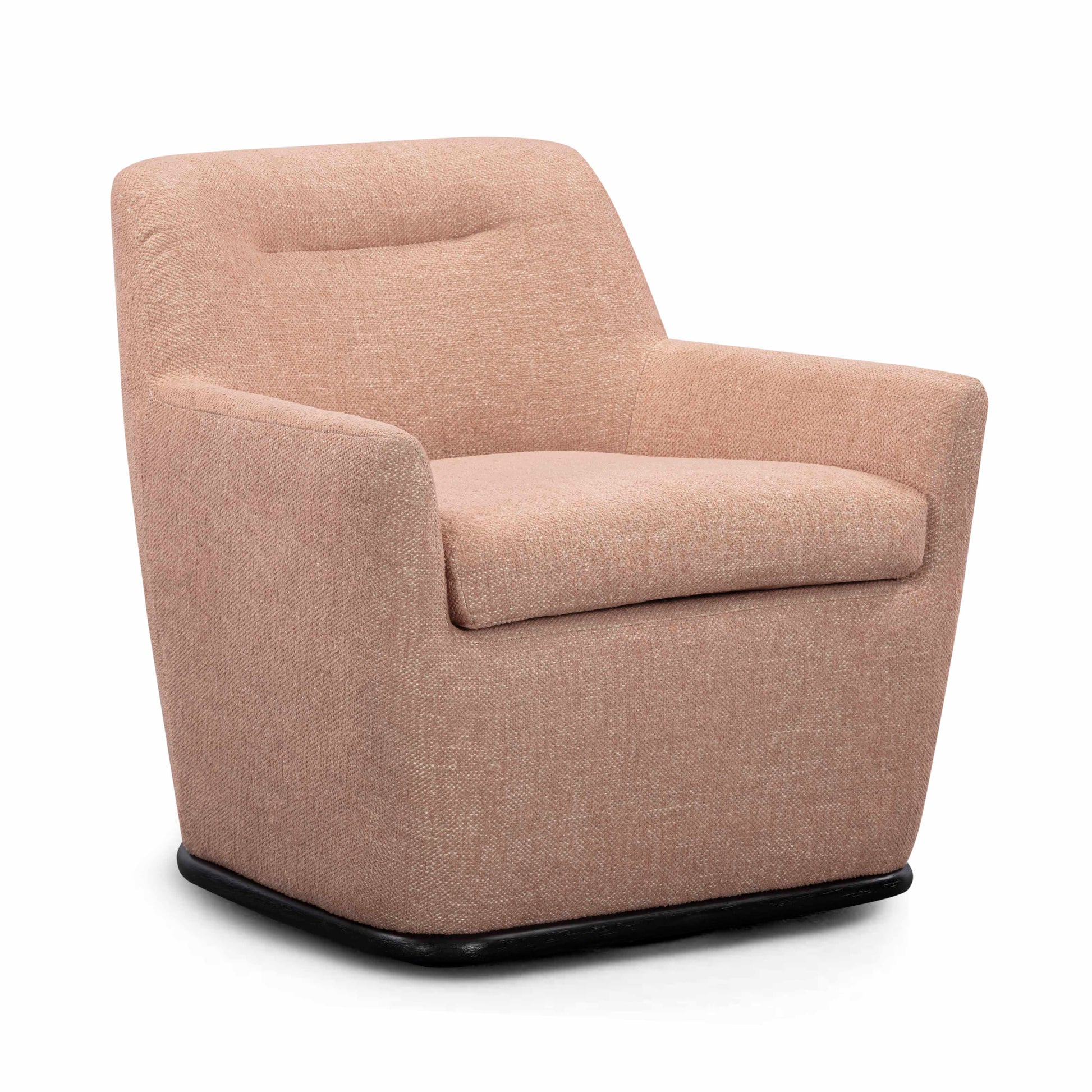 Mado Peach Textured Contract-Grade Fabric Swivel Accent Chair Peach by Tov Furniture
