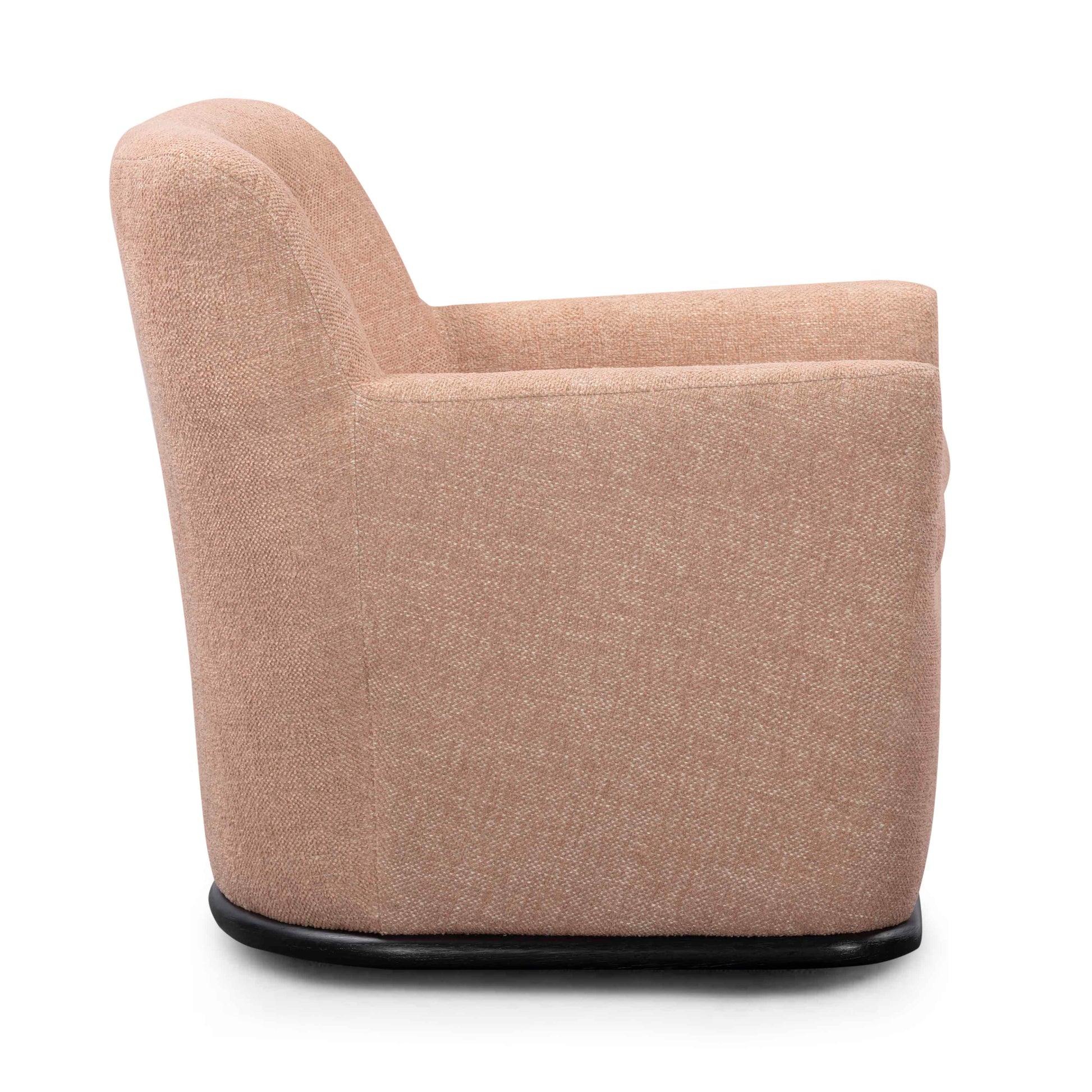 Mado Peach Textured Contract-Grade Fabric Swivel Accent Chair Peach by Tov Furniture