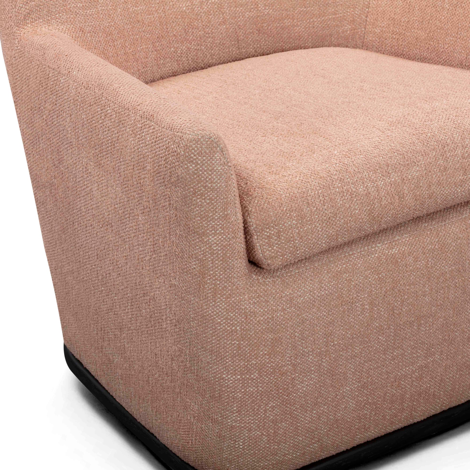 Mado Peach Textured Contract-Grade Fabric Swivel Accent Chair Peach by Tov Furniture