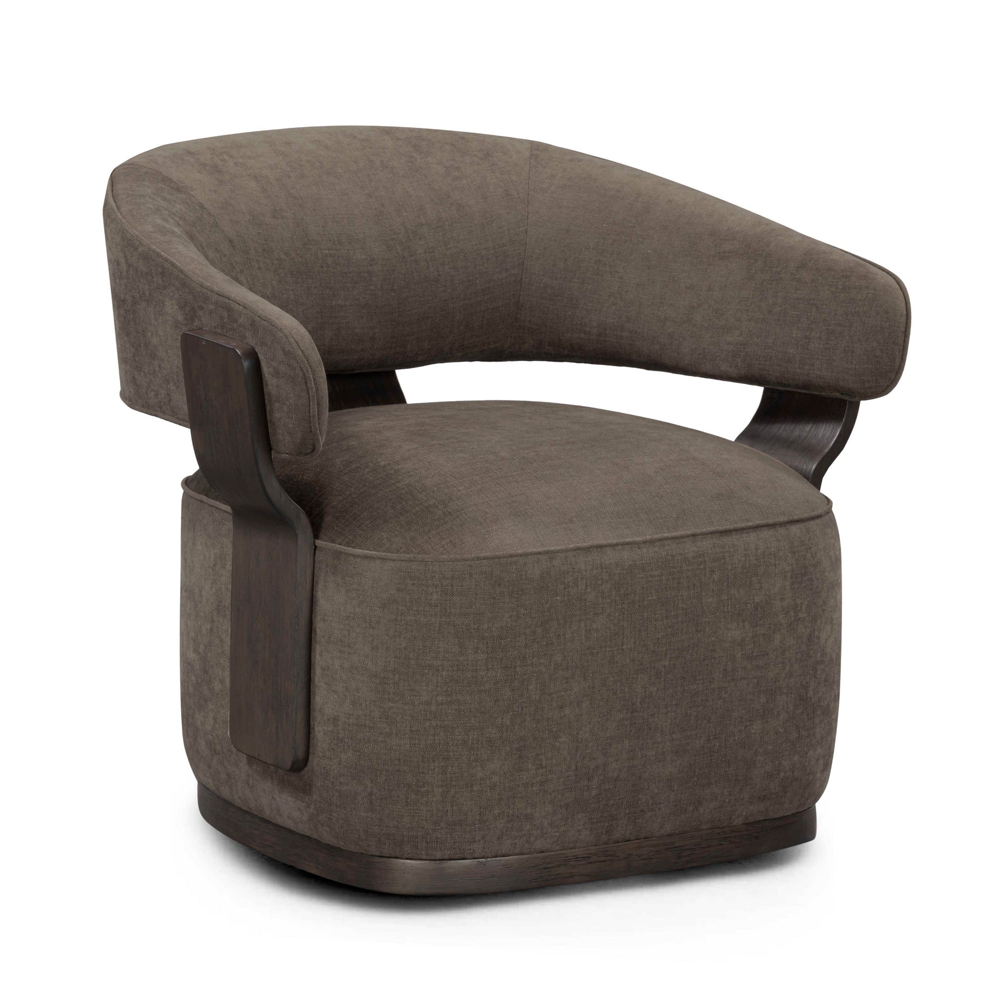 Madison Linen Performance Chenille Swivel Accent Chair Mink by Tov Furniture