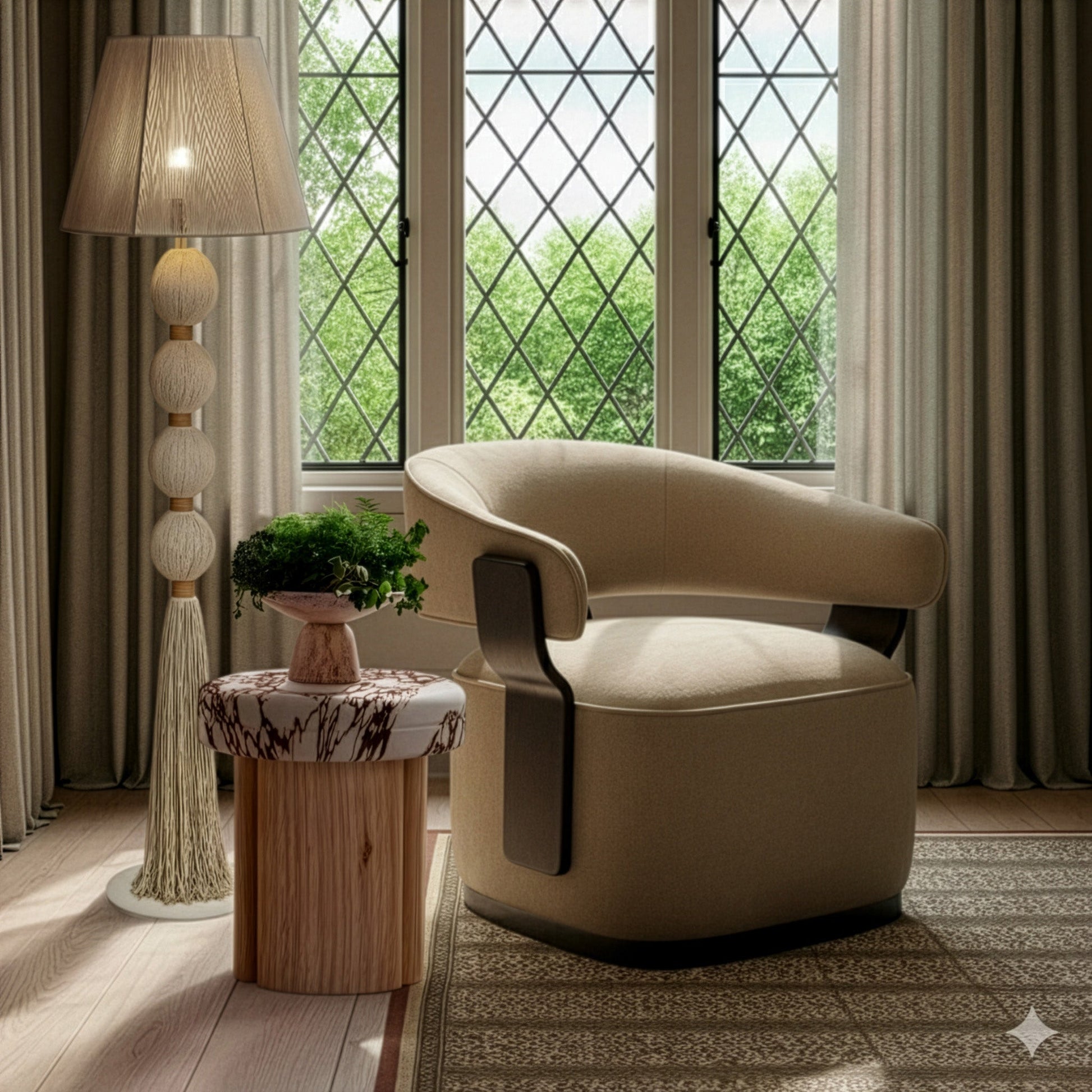 Madison Linen Performance Chenille Swivel Accent Chair Stone by Tov Furniture