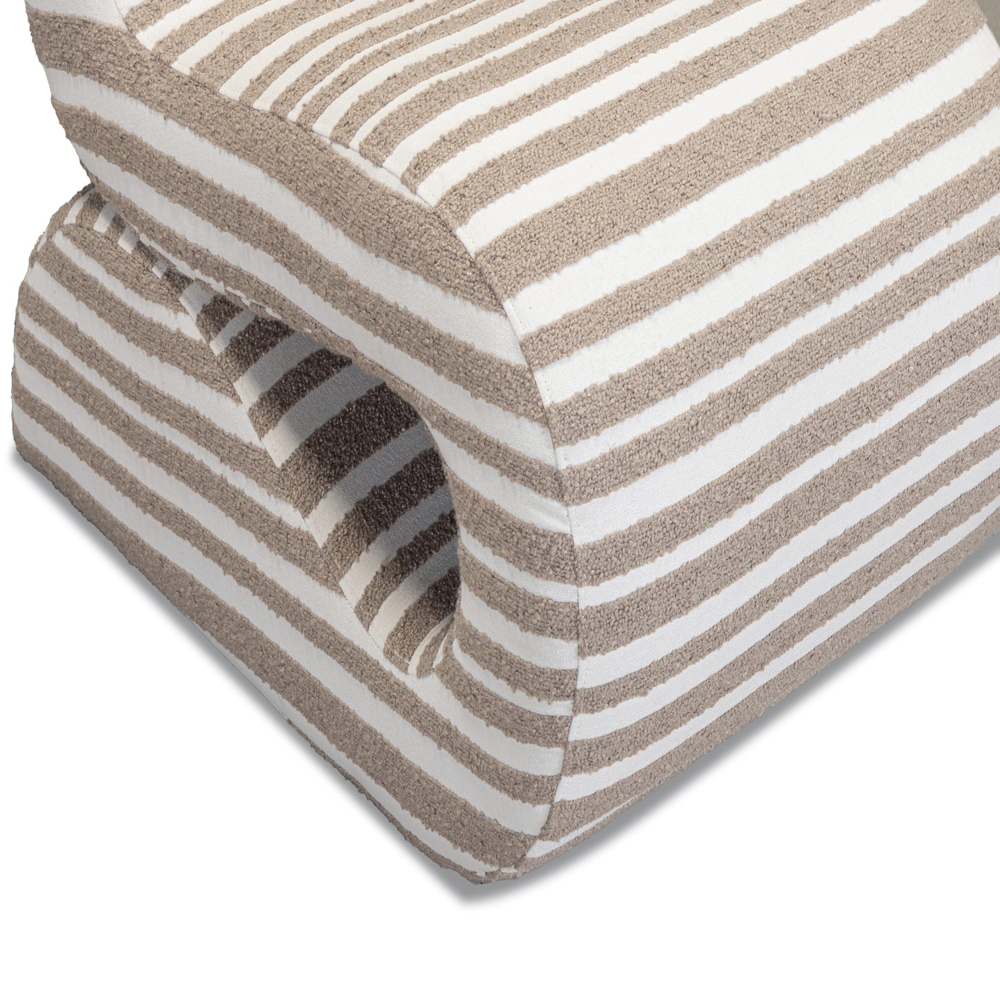 Senna Taupe Organic Stripes Contract-Grade Jacquard Fabric Accent Chair Taupe by Tov Furniture
