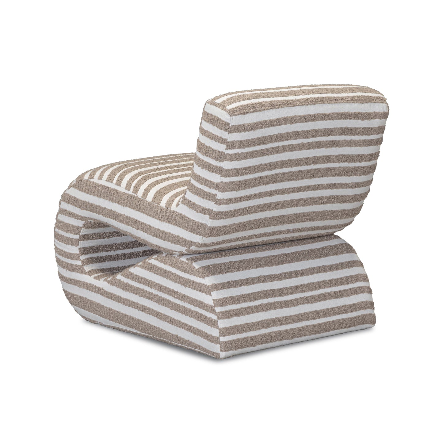 Senna Taupe Organic Stripes Contract-Grade Jacquard Fabric Accent Chair Taupe by Tov Furniture