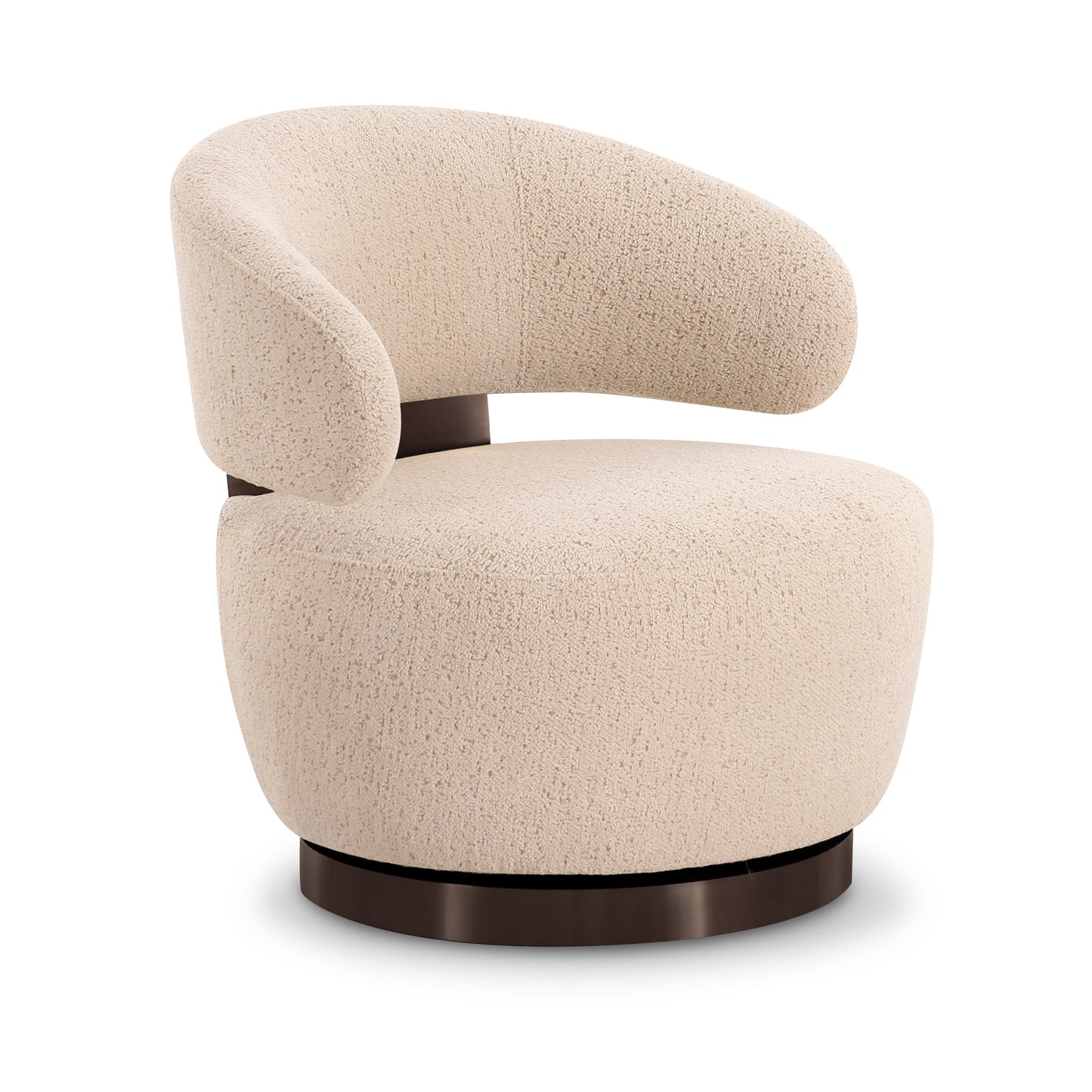Austin Cream Performance Boucle Swivel Accent Chair Cream by Tov Furniture