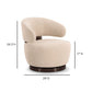 Austin Cream Performance Boucle Swivel Accent Chair Cream by Tov Furniture