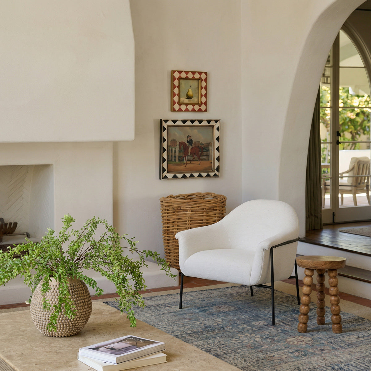 Lua Performance Chenille Accent Chair in Cream by TOV Furniture – photo 2 of 7