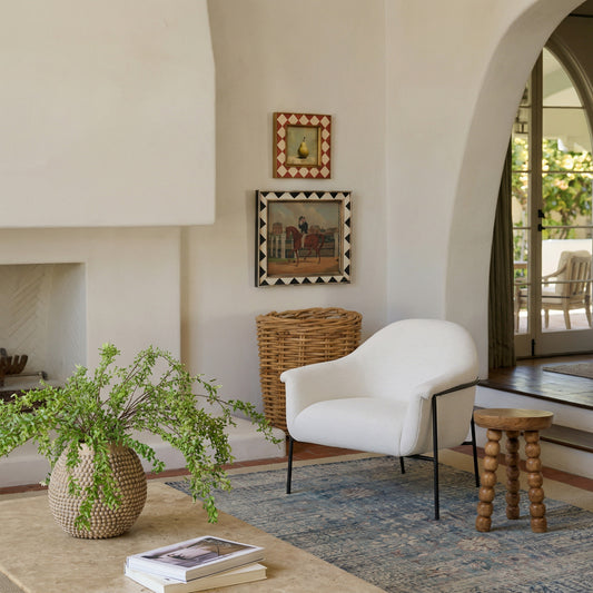 Lua Performance Chenille Accent Chair in Cream by TOV Furniture – photo 2 of 7