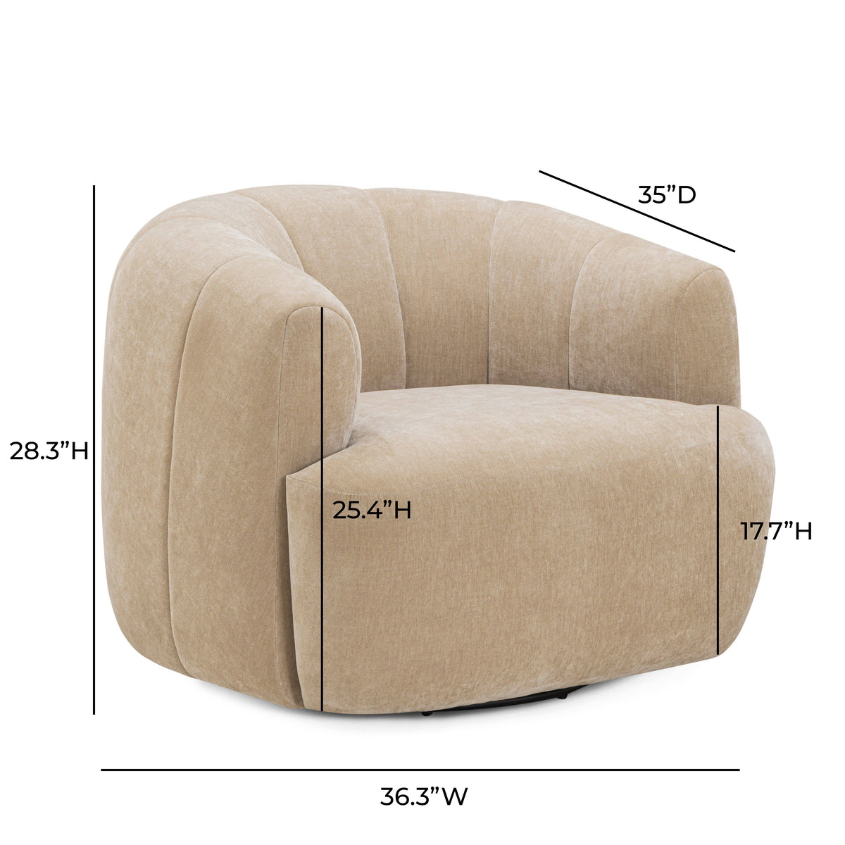 Jasmine Oat Upcycled Contract-Grade Basketweave Swivel Accent Chair by TOV Furniture – photo 7 of 7