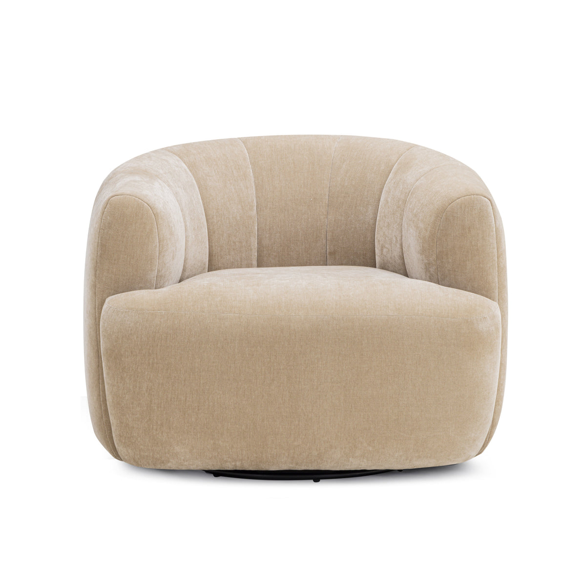 Jasmine Oat Upcycled Contract-Grade Basketweave Swivel Accent Chair by TOV Furniture – photo 1 of 7