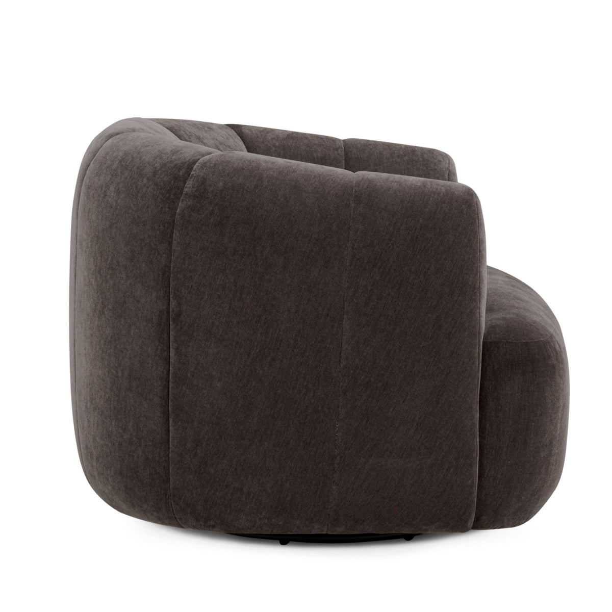 Jasmine Storm Grey Upcycled Basketweave Swivel Accent Chair by TOV Furniture – photo 4 of 9