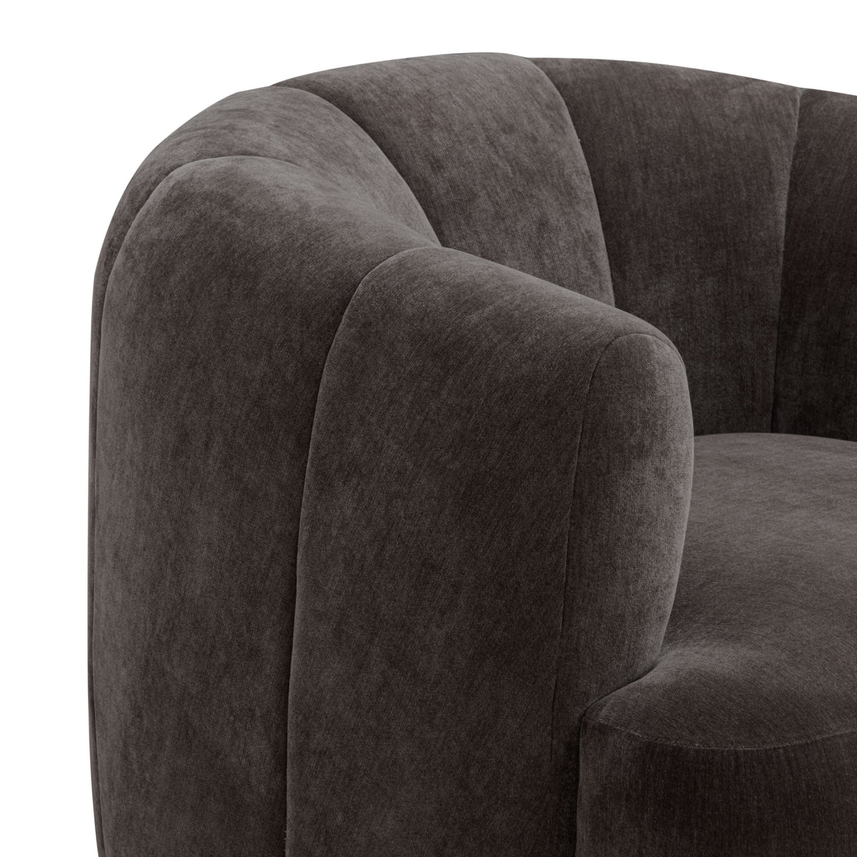Jasmine Storm Grey Upcycled Basketweave Swivel Accent Chair by TOV Furniture – photo 5 of 9