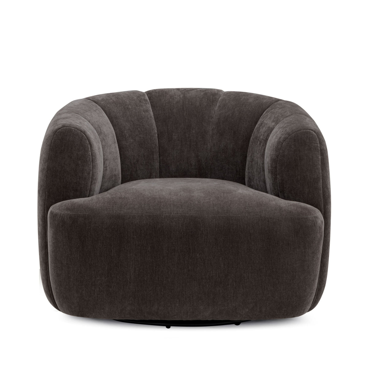 Jasmine Storm Grey Upcycled Basketweave Swivel Accent Chair by TOV Furniture – photo 1 of 9