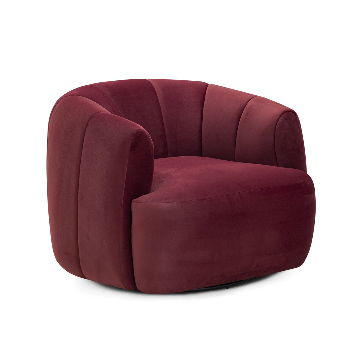 Jasmine Berry Red Performance Velvet Swivel Accent Chair by TOV Furniture – photo 1 of 7