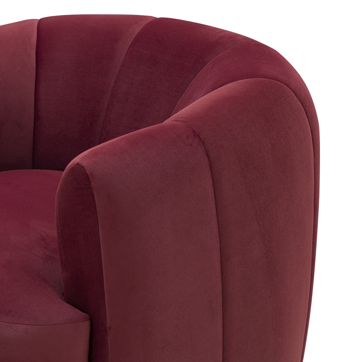 Jasmine Berry Red Performance Velvet Swivel Accent Chair by TOV Furniture – photo 5 of 7