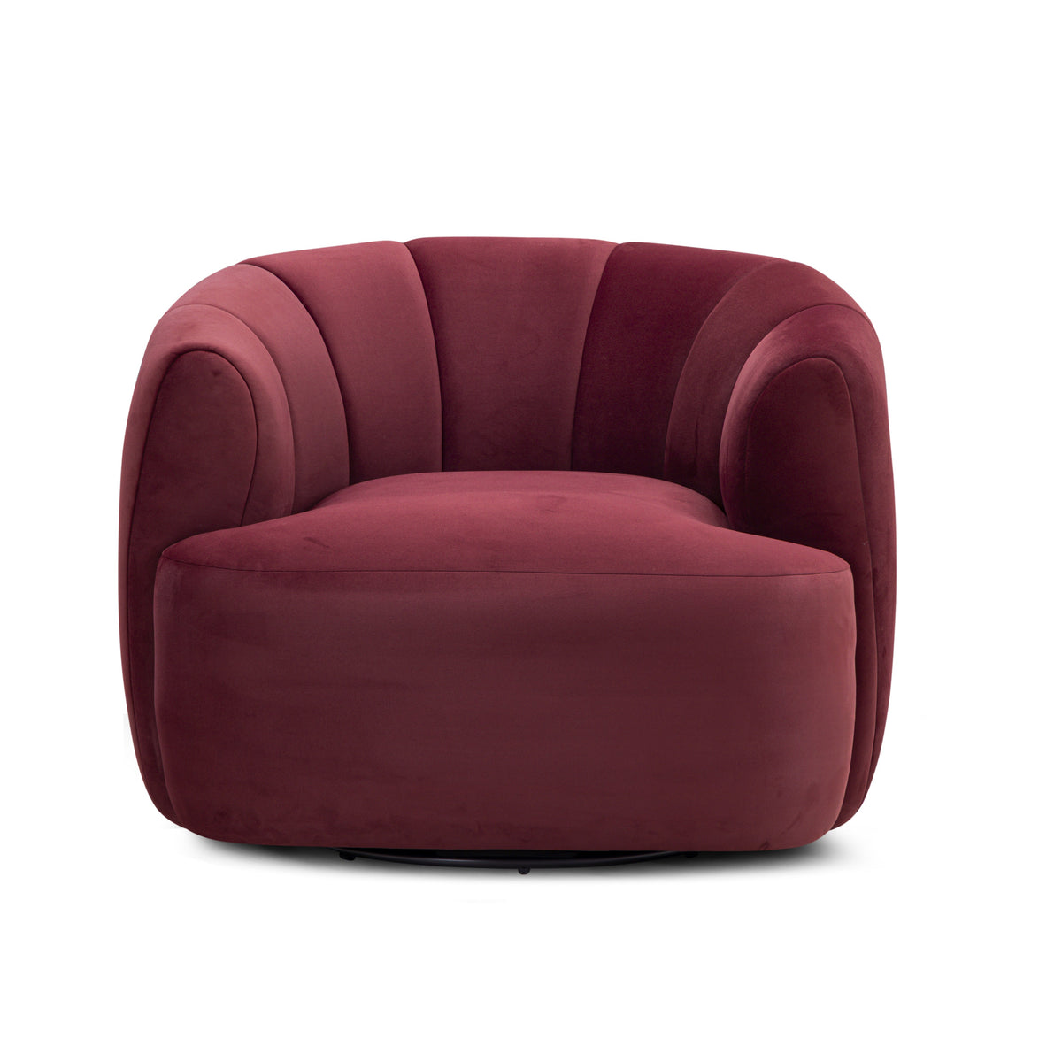 Jasmine Berry Red Performance Velvet Swivel Accent Chair by TOV Furniture – photo 3 of 7
