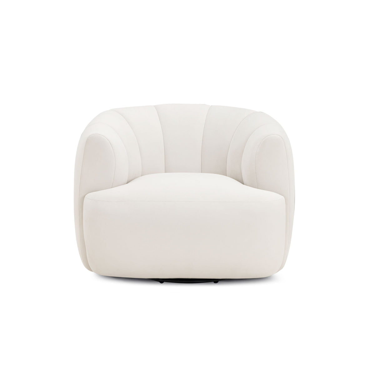 Jasmine Cream Performance Velvet Swivel Accent Chair by TOV Furniture – photo 1 of 8