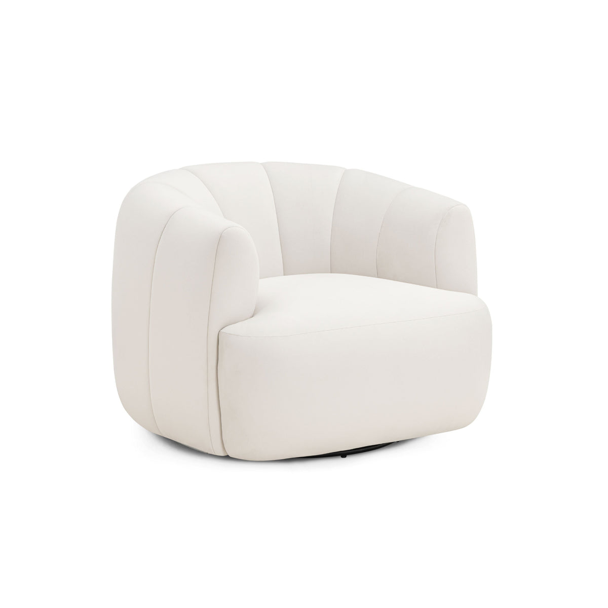 Jasmine Cream Performance Velvet Swivel Accent Chair by TOV Furniture – photo 3 of 8