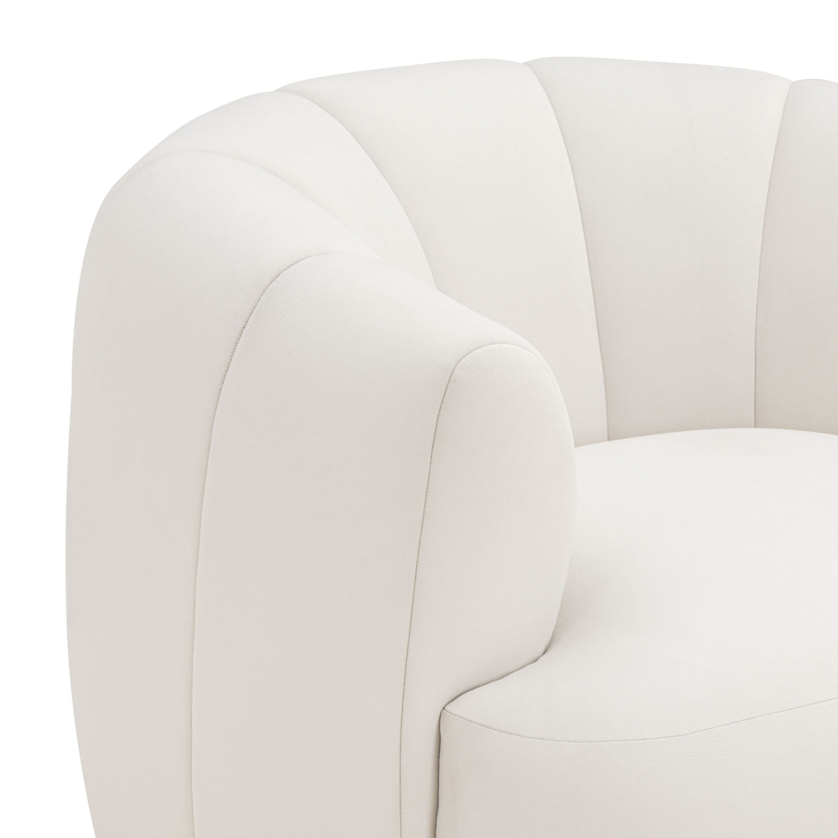 Jasmine Cream Performance Velvet Swivel Accent Chair by TOV Furniture – photo 5 of 8