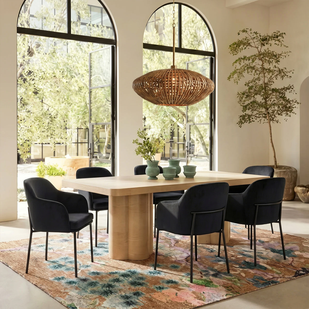 Sydney Performance Velvet Armchair - Set of 2 in Black by TOV Furniture – photo 2 of 7