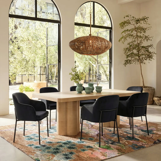 Sydney Performance Velvet Armchair - Set of 2 in Black by TOV Furniture – photo 2 of 7
